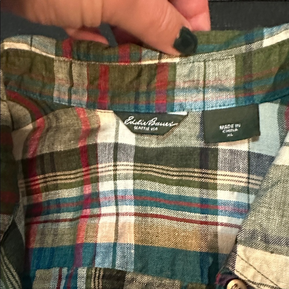 Eddie Bauer Multicolor Plaid Shirt - Picture 3 of 7